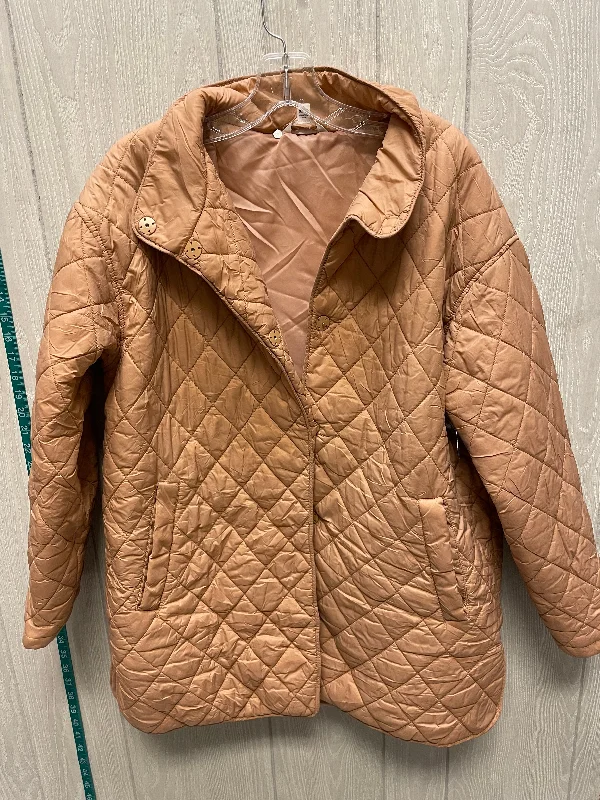 Coat Puffer & Quilted By Time And Tru In Tan, Size: L Gym