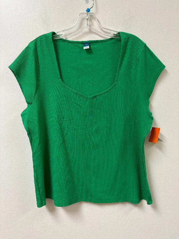 Top Short Sleeve By Old Navy In Green, Size: 2x Hip Men's Urban