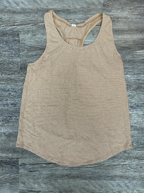 Brown & Cream Athletic Tank Top Lululemon, Size 6 Traditional Men's Wool