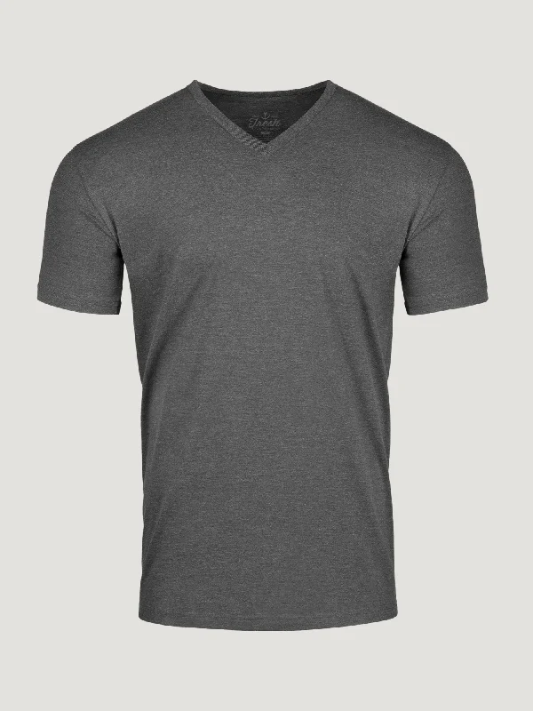 Carbon Grey V-Neck FINAL SALE Laid