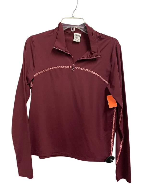 Athletic Top Long Sleeve Collar By Pink In Maroon, Size: L Bold Men's Animal