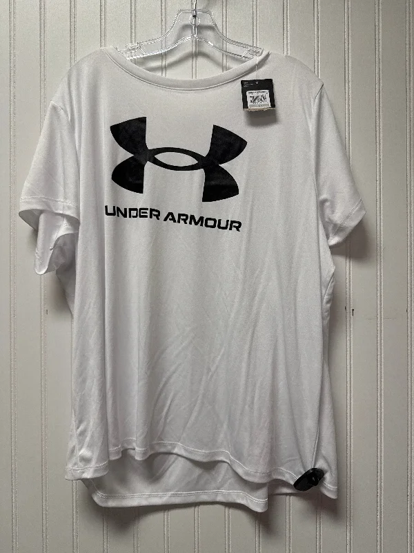 Athletic Top Short Sleeve By Under Armour In White, Size: 1x Sophisticated Men's French