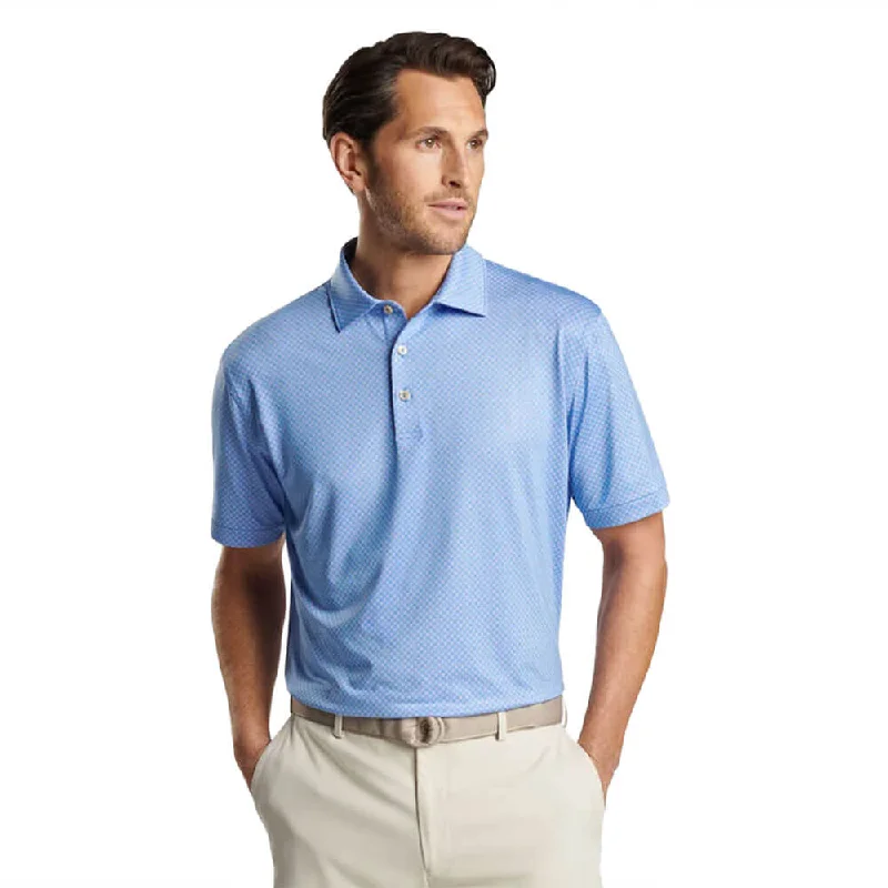 Peter Millar North Flight Performance Jersey Polo Shirt - Liberty Blue Elegant Men's Cashmere