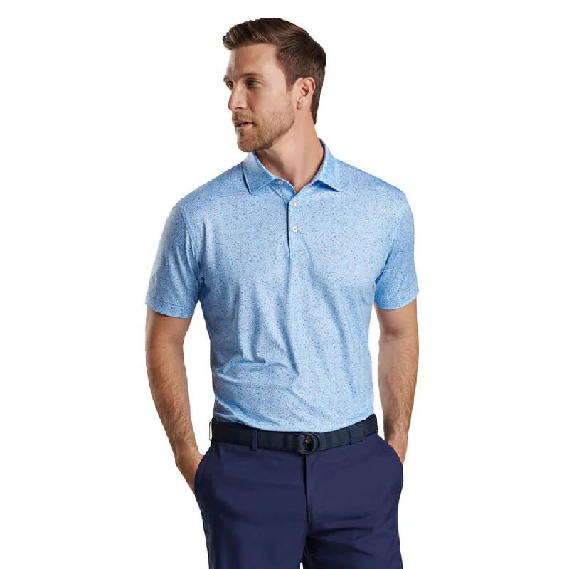 Peter Millar Prost Performance Jersey Polo Shirt - Cottage Blue Elegant Men's Cashmere