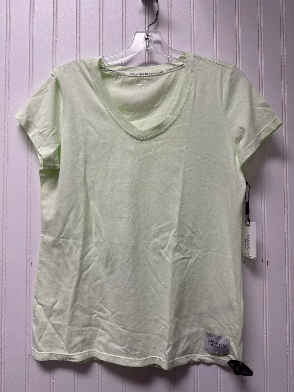 Athletic Top Short Sleeve By Calvin Klein In Green, Size: M Modern Men's 