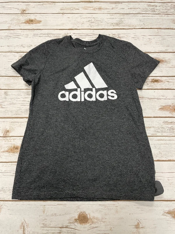 Athletic Top Short Sleeve By Adidas In Grey, Size: M Minimalist Men's Casual 