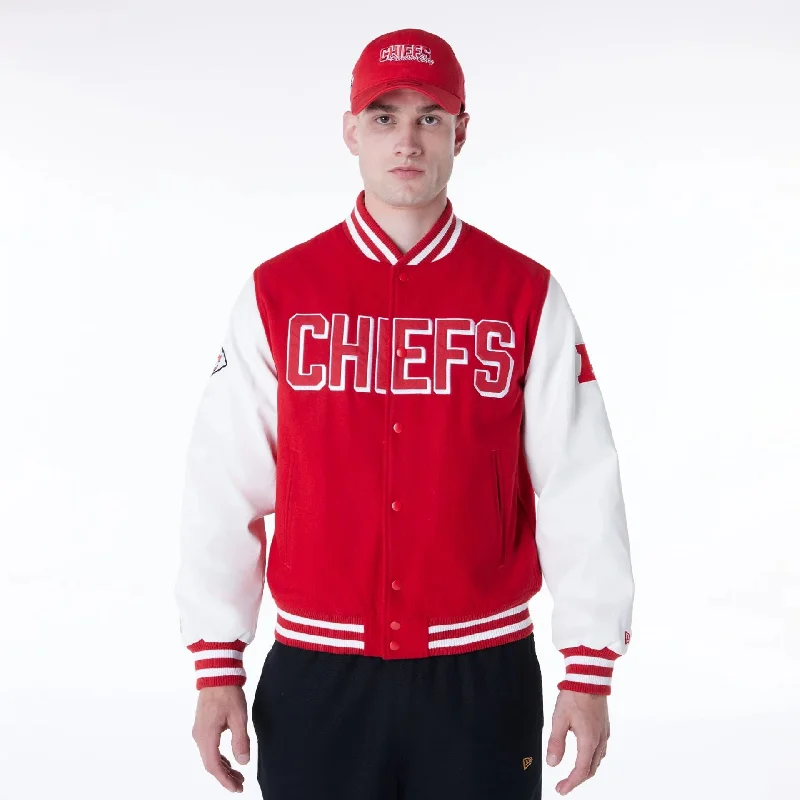 Kansas City Chiefs NFL Red Varsity Jacket Artistic Men's Hand