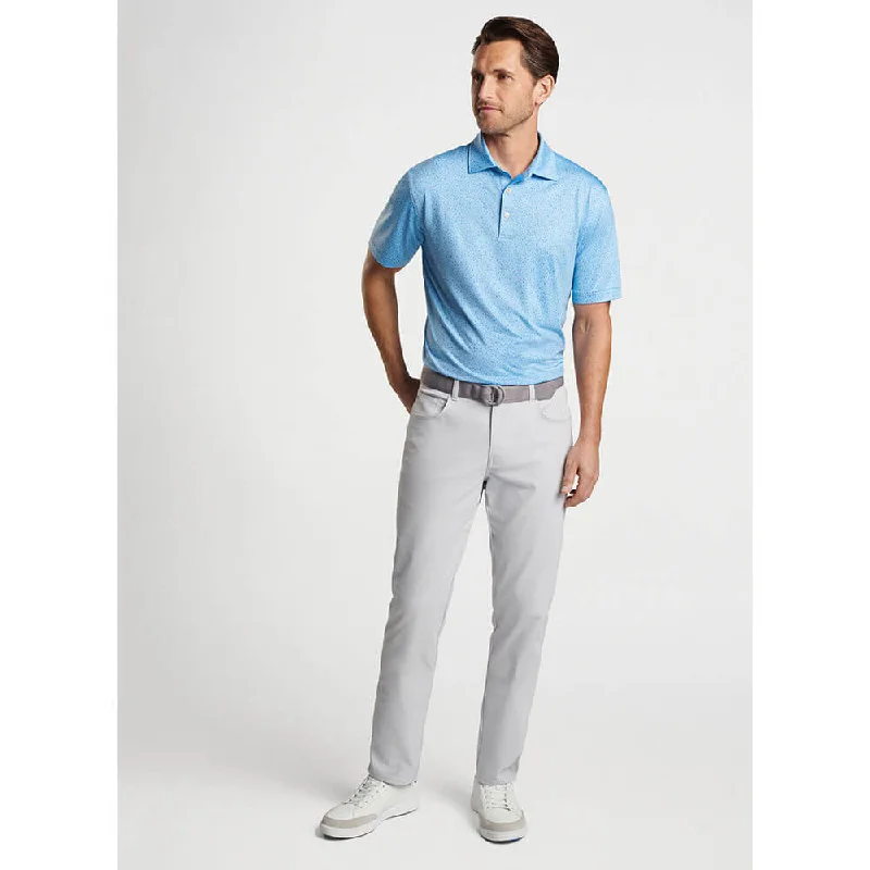 Peter Millar Marine Navigation Performance Jersey Polo Shirt - Cottage Blue Artistic Men's Hand