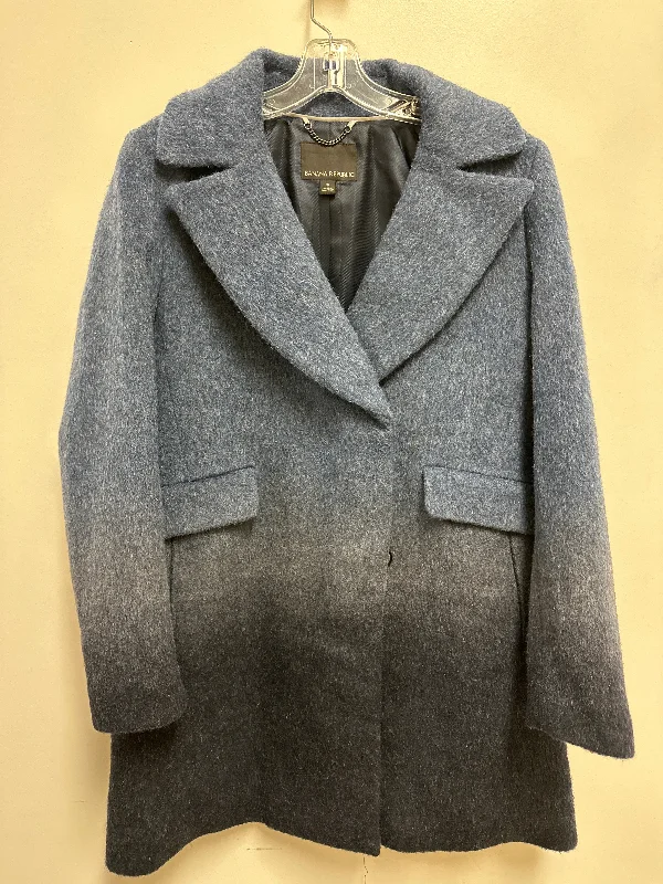 Coat Wool By Banana Republic In Navy, Size: S Business