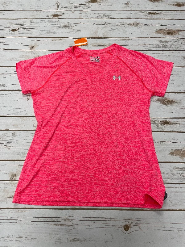 Athletic Top Short Sleeve By Under Armour In Pink, Size: L Stylish Men's Neon