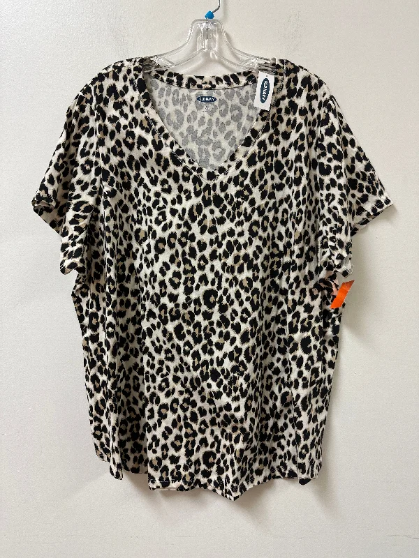 Top Short Sleeve By Old Navy In Animal Print, Size: 3x Beach