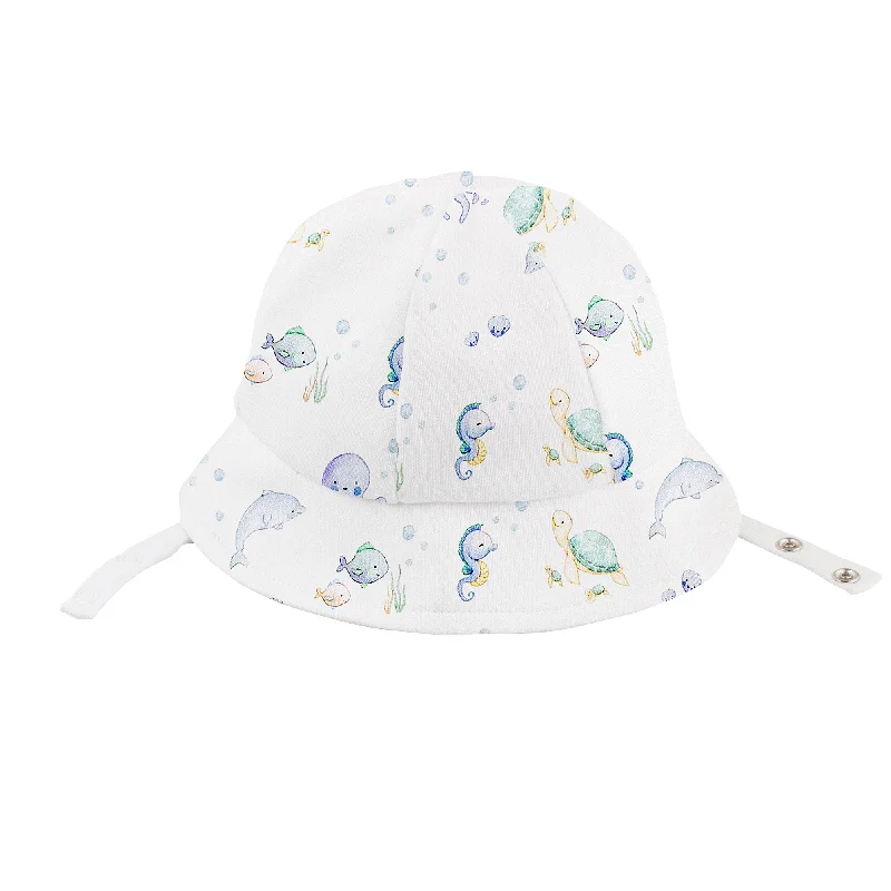 Under the Sea Sun Hat Blue Monochromatic All