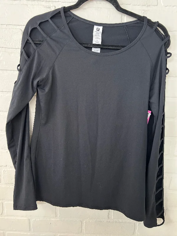 Athletic Top Long Sleeve Crewneck By Fabletics In Black, Size: M Tailored