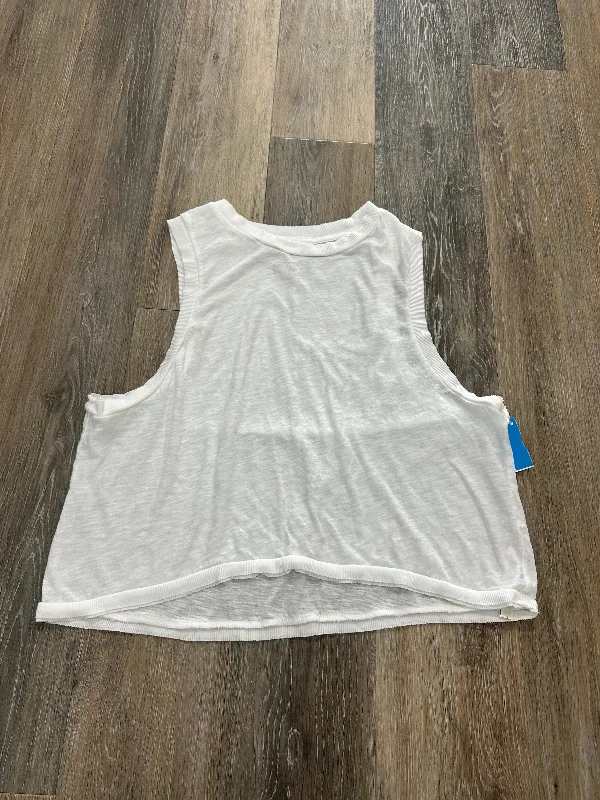 White Athletic Tank Top Free People, Size L Sporty Men's Athleisure 