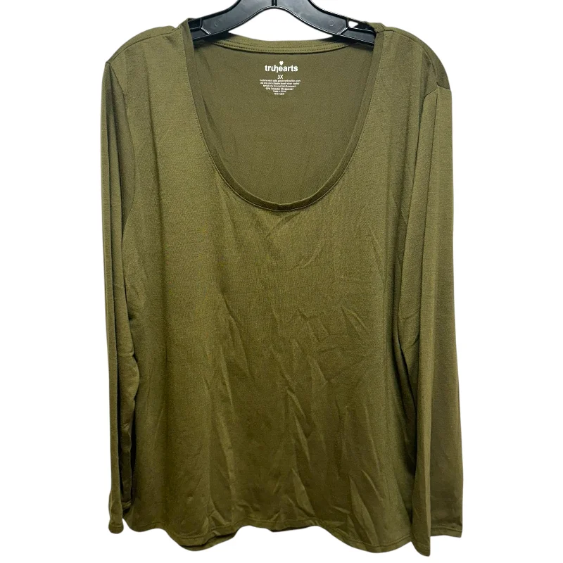 Top Long Sleeve By Cmc In Green, Size: 3x Gym