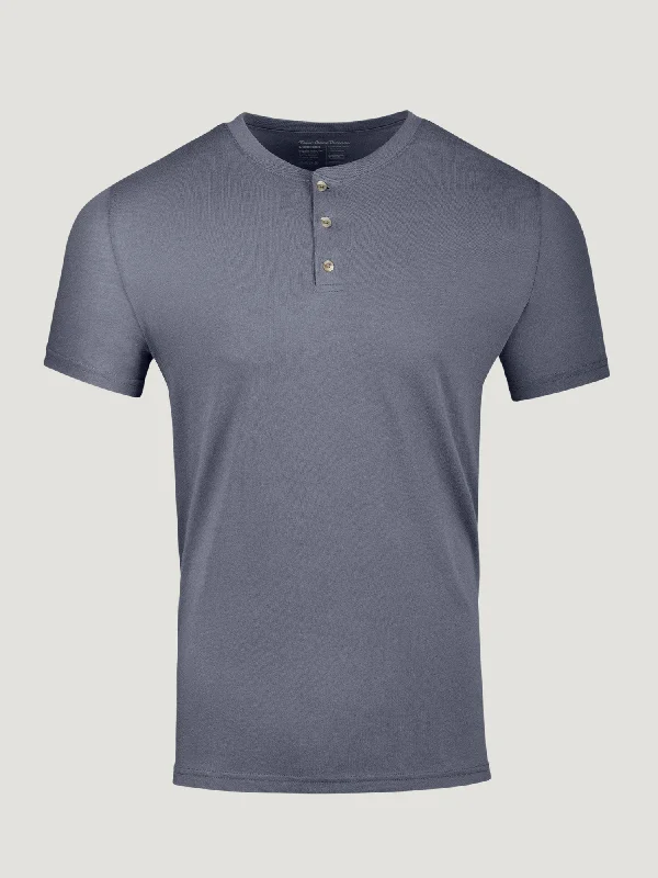 Slate Short Sleeve Henley Athletic Men's High