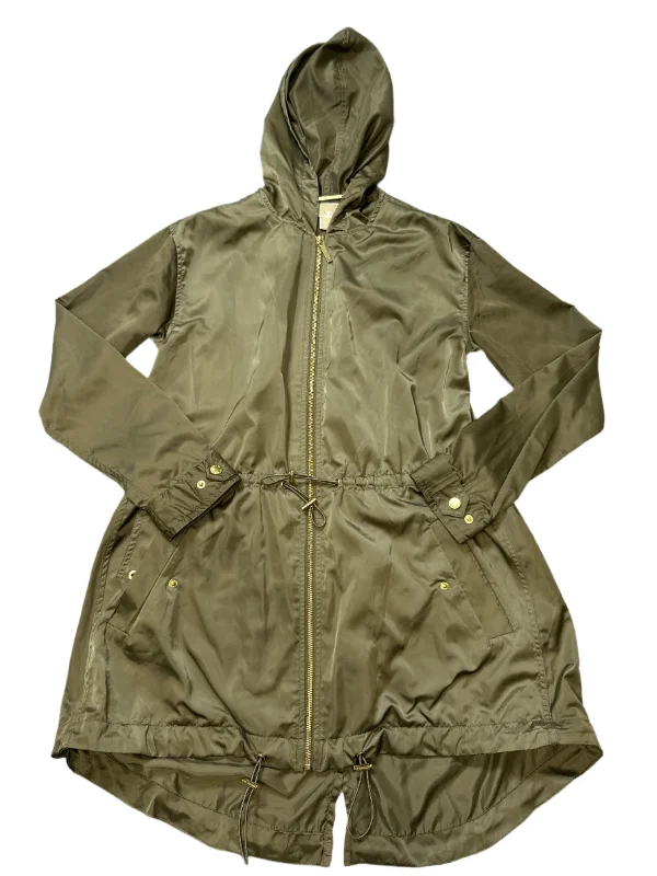 Coat Raincoat By Michael Kors In Green, Size: XS Lumberjack