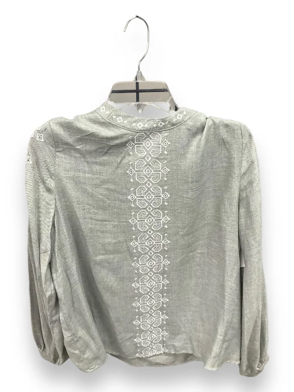 Top Long Sleeve By Zara In Grey & White, Size: Xl Trendy Men's Scandinavian