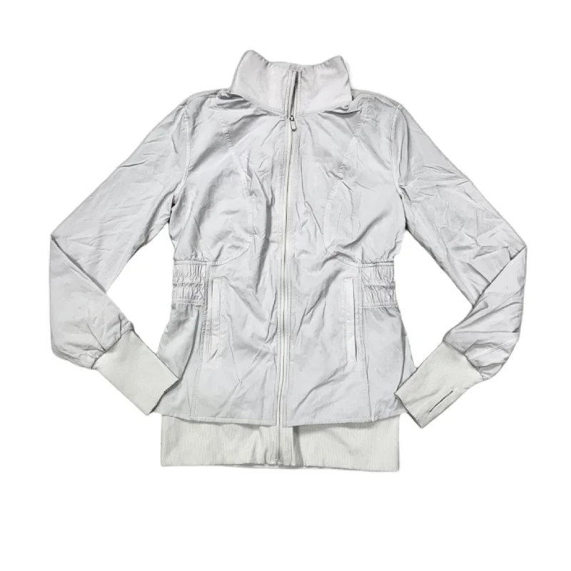 Athletic Jacket By Lululemon In Grey, Size: S Beach