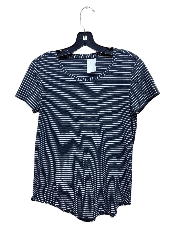 Athletic Top Short Sleeve By Lululemon In Striped Pattern Rugged Men's Outdoor 