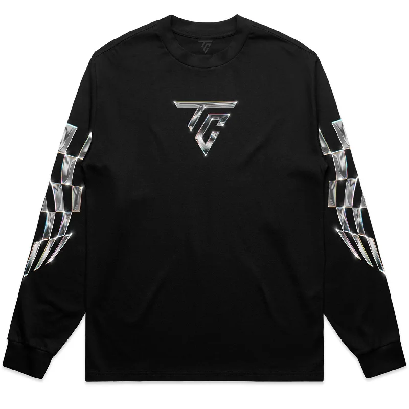 CHROME LONG-SLEEVE TEE Monochromatic Office Style