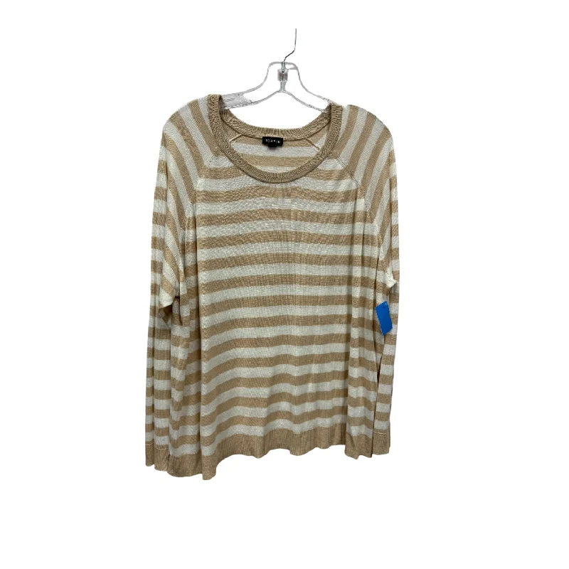 Top Ls By Torrid In Tan & White, Size:3X Modern Men's 