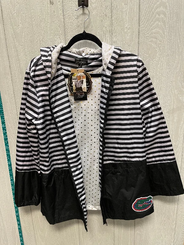 Coat Raincoat By Gameday Couture In Black & White, Size: L Sporty Men's Athleisure 