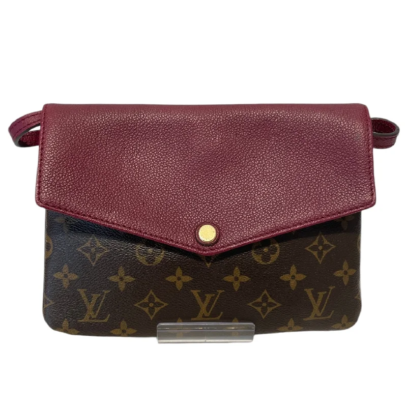 LOUIS VUITTON/Cross Body Bag/Monogram/Leather/BRW/Pochette Twice Trendy Men's Bucket