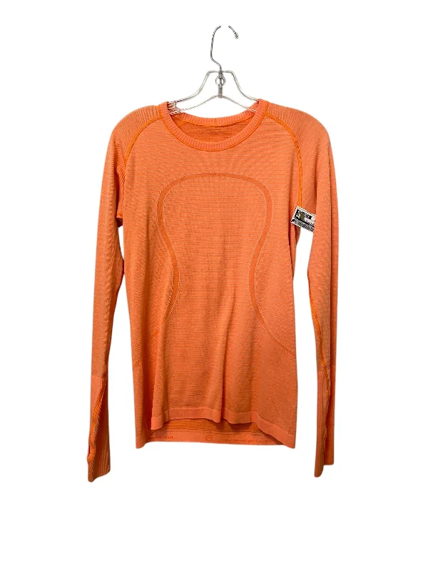 Athletic Top Long Sleeve Crewneck By Lululemon In Orange, Size: 10 Classic Men's Pin