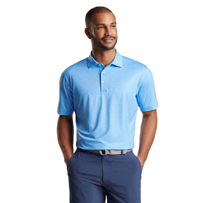 Peter Millar North Star Performance Jersey Polo Shirt - Liberty Blue Casual Men's Japanese 