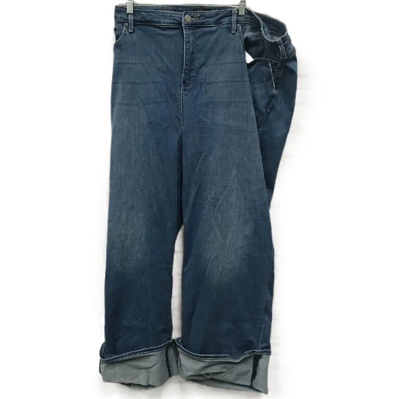 Blue Jeans Wide Leg By Not Your Daughters Jeans, Size: 28 Artistic Men's Hand