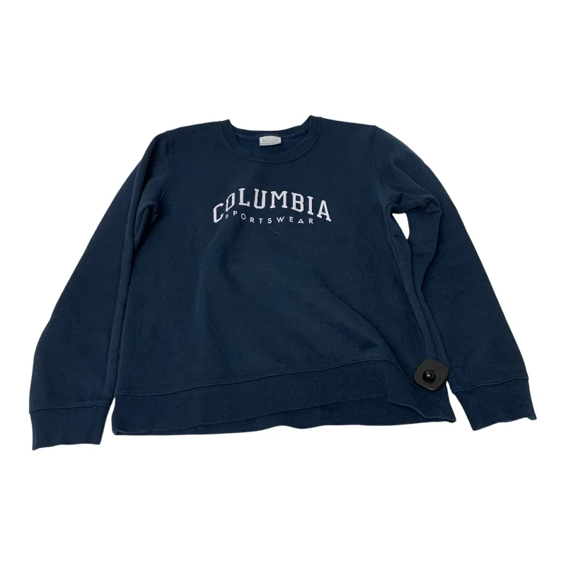 Athletic Top Long Sleeve Crewneck By Columbia In Navy, Size: M Modern Men's 