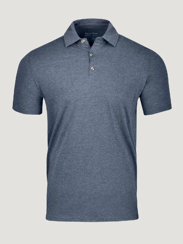 Navy Torrey Polo Traditional Men's Wool