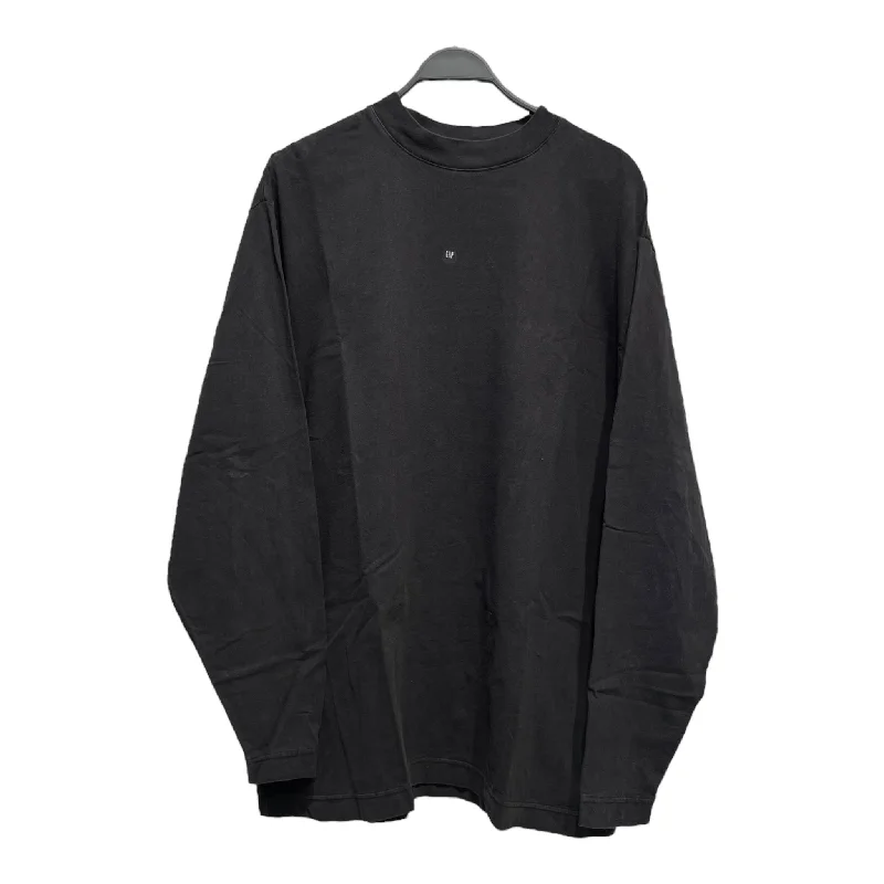 YEEZY GAP ENGINEERED BY BALENCIAGA/LS T-Shirt/S/Cotton/BLK/Graphic/OVERSIZED Sharp Men's Italian