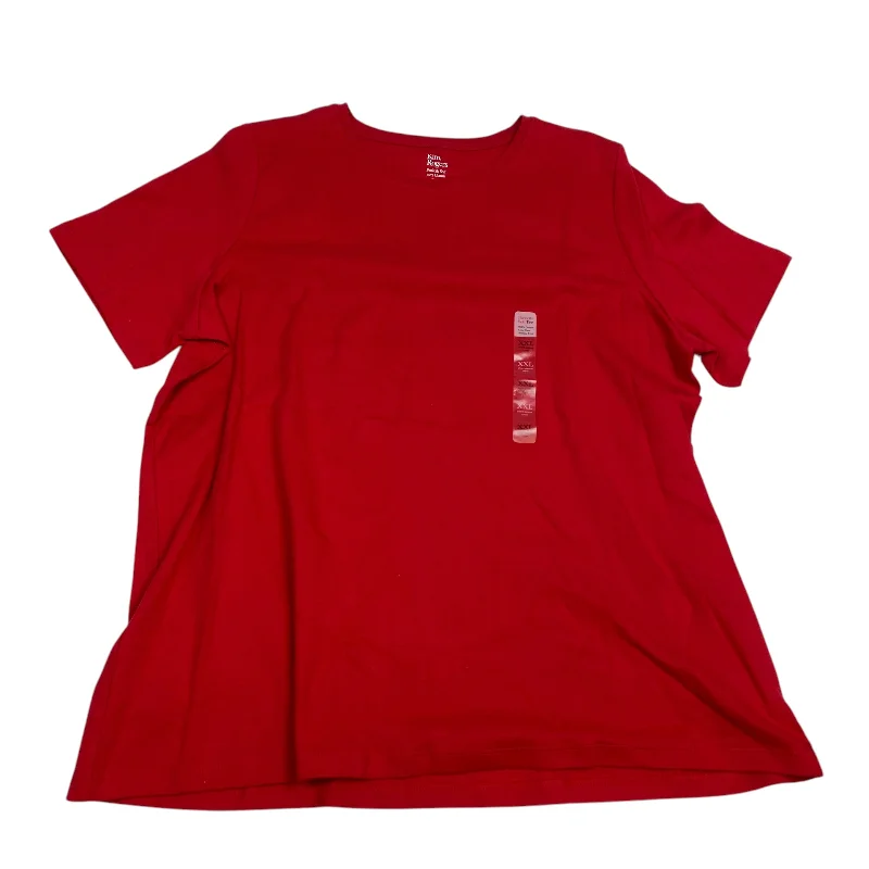 Top Short Sleeve Basic By Kim Rogers In Red, Size: Xxl Hip Men's Retro