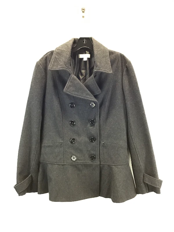 Coat Peacoat By New York And Co In Grey, Size: Xl Bold Men's Statement