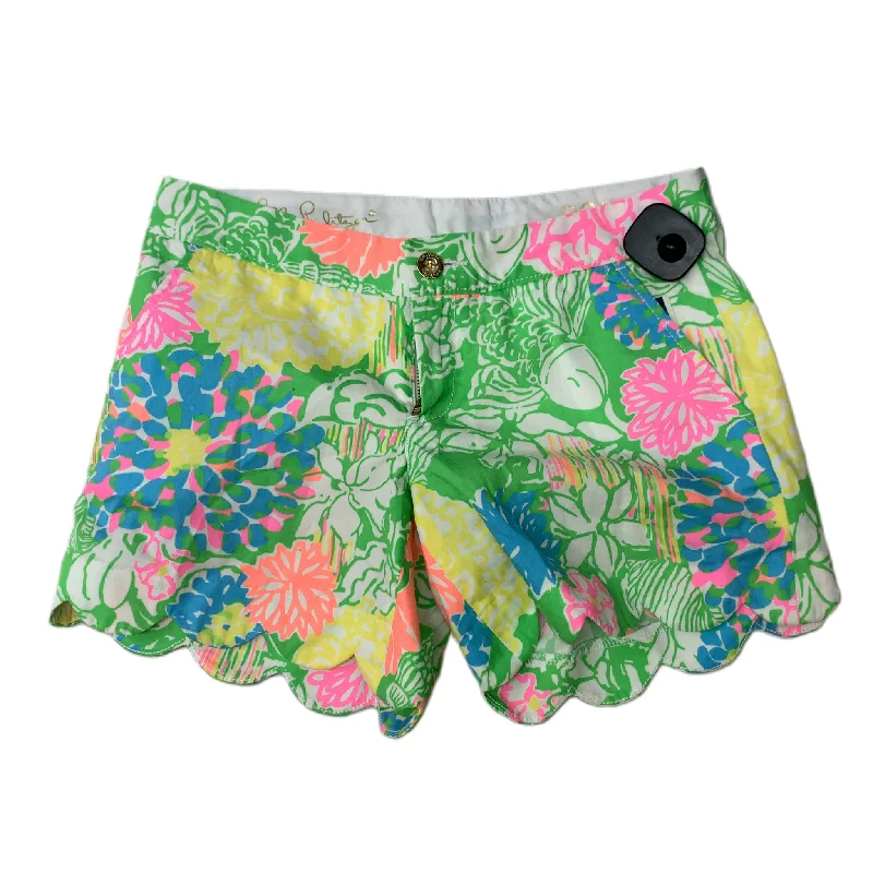 Green & Yellow  Shorts Designer By Lilly Pulitzer  Size: 00 Tailored