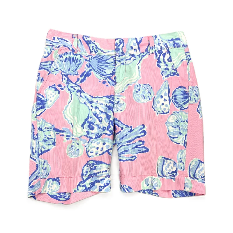 Pink Blue Shorts Designer By Lilly Pulitzer, Size: 2 Laid