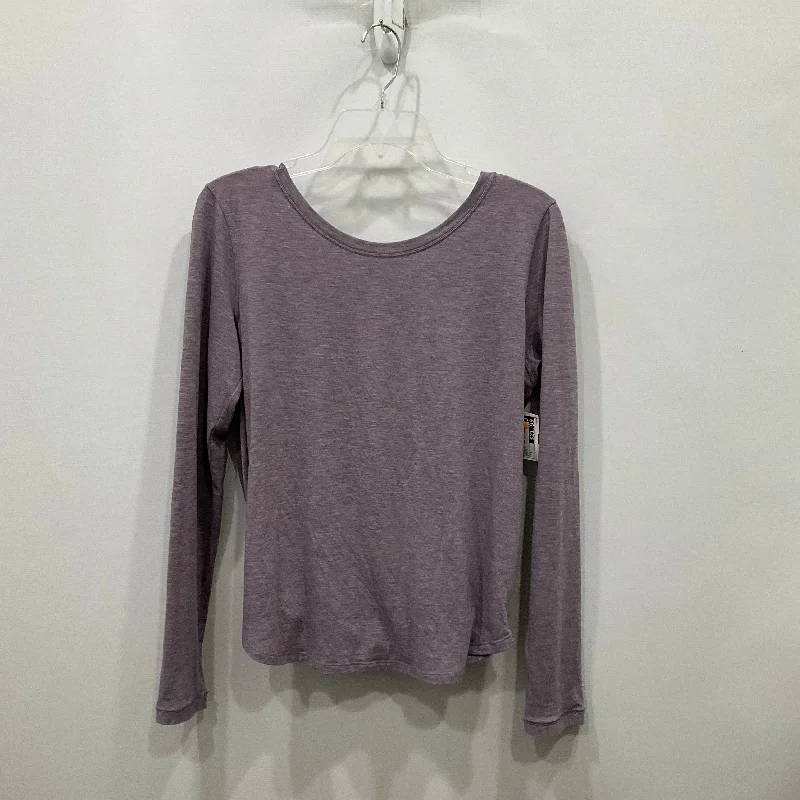 Athletic Top Long Sleeve Crewneck By Lululemon In Purple, Size: 8 Luxurious Men's High