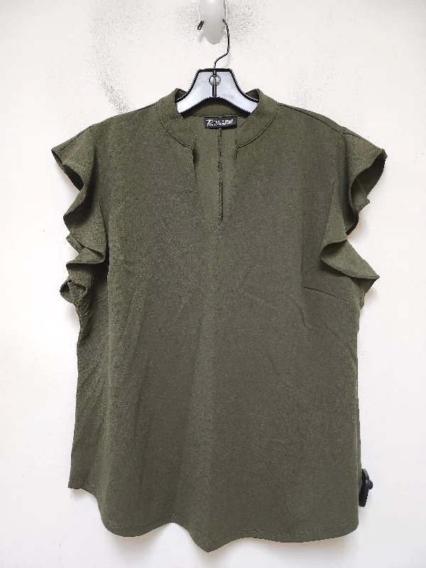 Top Short Sleeve By New York And Co In Green, Size: Xl Traditional Men's Wool