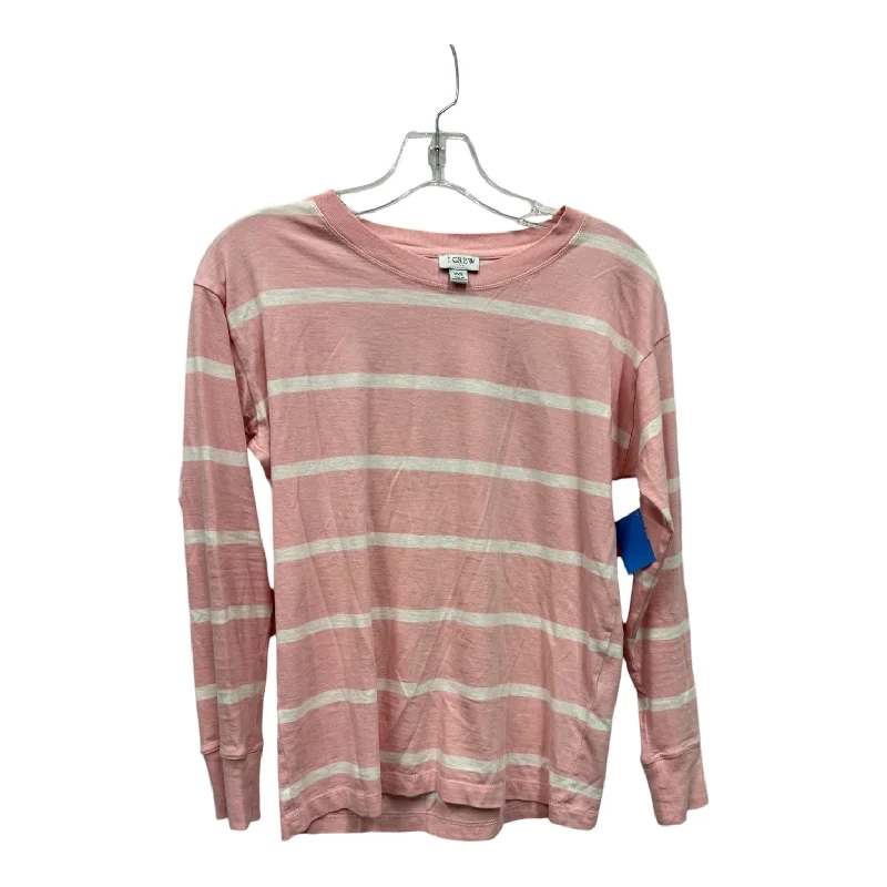 Top Ls By J. Crew In Pink & White, Size:Xxs Cozy Men's Sherpa