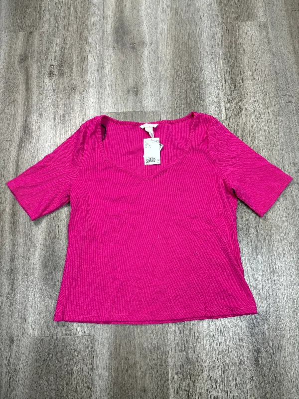 Top Short Sleeve By H&m In Pink, Size: Xl Casual Men's Short