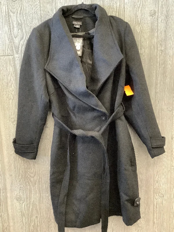 Coat Peacoat By City Chic In Black, Size: M Classic Men's Pin